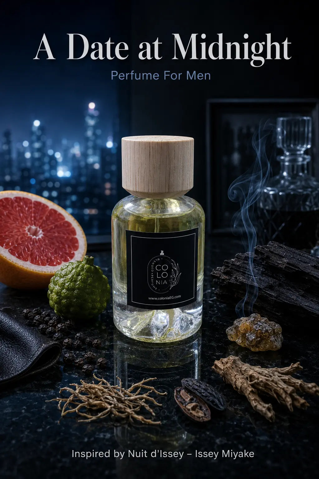 A Date at Midnight (Inspired by Nuit d’Issey, Issey Miyake)